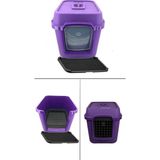 Alfa Xxl 3 Fonksiyonlu Ultra Lüx Kapalı Kedi Tuvaleti ve Kedi , Köpek Taşıma Çantası 67 x 52 x 51 cm - Mor