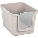 Alfa Xxl Ultra Lüx Yarı Kapalı Kedi Tuvaleti 64 x 49 x 40 cm - Krem