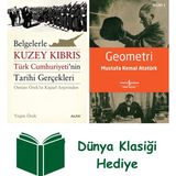 Alfa Yayınları Belgelerle Kuzey Kıbrıs Türk Cumhuriyetinin Tarihi Gerçekleri + Geometri + Dünya Klasiği Hediye - Hayır
