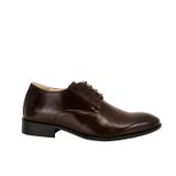 Alfa%100 Deri Damatlık Erkek Ayakkabı 7 Cm Gizli Topuklu Boy Uzatan - Mat/Rugan (Rugan Kahve, EU Ayakkabı Beden Sistemi, Yetişkin, Erkek, Sayısal, Orta, 41)