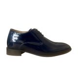 Alfa%100 Deri Damatlık Erkek Ayakkabı 7 Cm Gizli Topuklu Boy Uzatan - Mat/Rugan (Rugan Lacivert, EU Ayakkabı Beden Sistemi, Yetişkin, Erkek, Sayısal, Orta, 41)