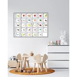 ALFABE TABLO PLEKSİ 3mm 70x50 cm