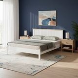AlfaCountry Flora Modern Inci Beyaz Çift Kişilik Karyola
