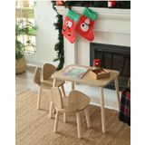 AlfaCountry Mobilya Montessori Çocuk Masası 1 Masa & 2 Mickey Sandalye
