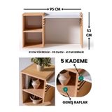 AlfaCountry Mobilya MONTESSORİ YÜKSEKLİK AYARLANABİLİR KADAMELİ ÇALIŞMA MASASI KAYIN MASİF PANEL AHŞAP SANDALYESİZ