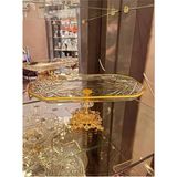 Alfafe Home Timeless Baton Metal Ayaklı Gold Sunumluk - Sunumluk Kase Timeless Serisi - turkuaz