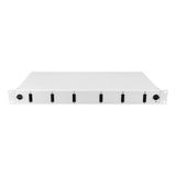 Alfafonet OptiSlide 6 Port SC-DX/LC-QD 1RU Rack Tipi Açık Gri Fiber Optik Patch Panel