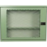 Alfafonet Wifi Box 450 Duvar Tipi Modem Ve Wifi Kutusu 450X120x350 Mm Yeşil | Perfore Metal Kapak | Montajlı