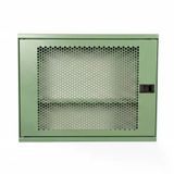 Alfafonet Ziglat 450 Serisi Wifi Box Duvar Tipi Modem Ve Wifi Kutusu 450X120x350 Mm Yeşil | Perfore Metal Kapak | Montajlı