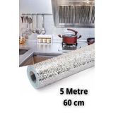 ALFAGİFT 5mtx60cm Kabartma Desenli Kendinden Yapışkanlı Folyo- Mutfak, Banyo, Tezgah, Duvar Kâğıdı