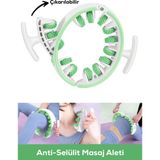 Alfagift Anti-Selülit Masaj Aleti | 360° Tam Sarma | Bacak, Kalça, Kol ve Bel Bölgesi Için - Yeşil