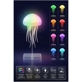 ALFAGİFT RGB Denizanası Gece Lambası Ses Sensörlü LED Dekoratif Masa Lambası USB Şarjlı Renk Değiştiren