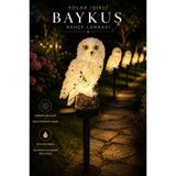 ALFAGİFT Solar Işıklı Baykuş Bahçe Lambası Güneş Enerjili LED Bahçe Aydınlatma Suya Dayanıklı 42 cm