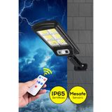 ALFAGİFT Solar LED Sokak Lambası Sensörlü Uzaktan Kumandalı IP65 Bahçe Duvar Aydınlatma 120 LED
