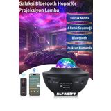 ALFAGİFT Yıldızlı Bluetooth Hoparlör Tavan Projektör-galaksi Lazer Işık Ve Led Disko Topu Parti Gece Lambası