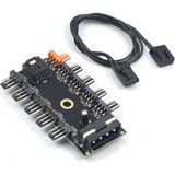 Alfais 10 Port Fan Çoklayıcı Soğutucu Siyah Renk 1155 Pin İşlemci Soketi İçin