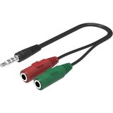 Alfais 3.5mm Kulaklık Mikrofon Ayırıcı Çoklayıcı Switch Splitter Analog Bağlantı Uyumlu