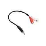 Alfais 4227 3.5 mm Stereo Erkek Dişi 2 RCA Tos Ses Kablo Çevirici Adaptör