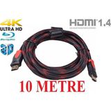 Alfais 4241 HDMI Kablo 1.4b 10 Metre Gold Malzeme ile Yüksek Hız Destekli 3D Bağlantı