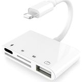Alfais 4333 Apple Lightning To USB Adaptör Çoklu Bağlantı Uyumlu SD Micro SD Kart Okuyucu