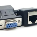 Alfais 4349 RS232 To RJ45 9 Pin 30 mt Ethernet Adaptör Ekleme Ek Uzatıcı Extender Çevirici-Dönüştürücü