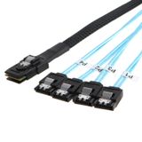 Alfais 4352 SAS SFF-8087 Mini 36 Pin to 4 Port Sata 7P Çevirici Çoklayıcı Kablo