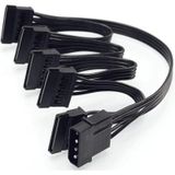 Alfais 4355 Molex IDE 4 Pin To 5 Port Sata Power HDD 60 cm Güç Çoklayıcı Kablo