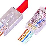 Alfais 4388 10 Adet Yeni Nesil Delikli Metal Rj45 Jack İnternet Cat Kablo Ucu