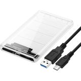 Alfais 4389 2.5 Sata Type C USB 3.1 USB 3.0 Şeffaf Harici Hard Disk Kutusu