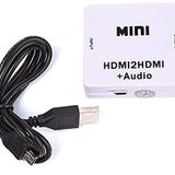Alfais 4437 HDMI To HDMI + 3.5 mm Ses Sistemi Dijital Çevirici Ayırıcı Adaptör