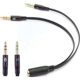 Alfais 4457 Kulaklık Mikrofon Çevirici Ayırıcı Dönüştürücü Çoklayıcı Adaptör - Çok Renkli