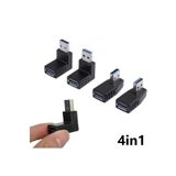 Alfais 4461 USB 3.0 90 Derece 4in1 Çevici Dönüştürücü Adaptör Seti