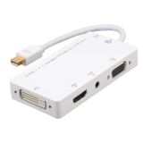 Alfais 4474 Mini Displayport To Hdmi Dvi Vga 3.5 mm Kulaklık Çıkışı Thunderbolt Çevirici Adaptör