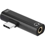 Alfais 4490 Type C To 3.5mm Stereo Kulaklık Dönüştürücü Adaptör Universal Uyumlu Siyah
