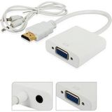 Alfais 4548 HDMI To VGA Dönüştürücü Adaptör Kablosu Beyaz Yüksek Performanslı Taşınabilir