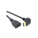 Alfais 4666 HDMI Dişi Erkek Uzatma 90 Derece Dirsek Kablosu, 0.5 Metre SBLShop1 1064356