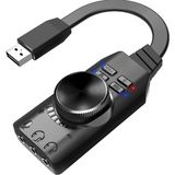Alfais 4677 USB Harici Ses Kartı 7.1 Kanal Ses Çıkışı ile Plextone Gs3 Oyun Destekli