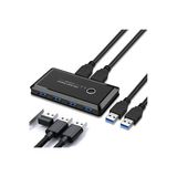 Alfais 4686 Usb 3.0 4 Port Hub 2 Uyumlu Kasa Pc Bilgisayar Kvm Switch Splitter Çoklayıcı