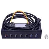 Alfais 4731 Floppy Ön Panel 7 Port USB Çoklayıcı Hub 5.25 inç USB 3.0 2.0 Hızlı Şarj Disket Yuvası