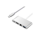 Alfais 4771 USB 3.1 Type C To HDMI USB 3.0 Gigabit Ethernet Çevirici Dönüştürücü Adaptör