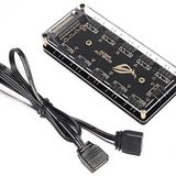 Alfais 4847 3 Pin 11 Port 5V SATA Power Güç Fan Çoklayıcı Şerit ARGB RGB Led HUB Splitter Kablo