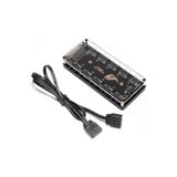 Alfais 4847 3 Pin 11 Port 5V SATA Power Güç Fan Çoklayıcı Şerit ARGB RGB Led HUB Splitter Kablo