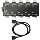 Alfais 4848 RGB Led Fan Şerit Hub Splitter 10 Port 12 4 Pin Kablo Çoklayıcı