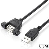 Alfais 4885 0.5 mt 50 cm Dişi Erkek Panel Tipi Data USB Uzatma Kablosu