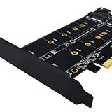 Alfais 4898 M.2 Nvme M+B Key NGFF SSD To PCI-E 3.0 X4 Sata Çevirici Dönüştürücü Adaptör Kartı