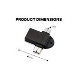 Alfais 4965 Siyah Micro Type-C 3 In 1 USB Dönüştürücü Çevirici Adaptör