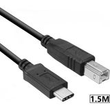 Alfais 4969 USB Yazıcı Tarayıcı Ara Bağlantı Kablosu 1.5 metre Siyah Tpe C