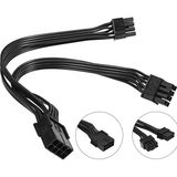 Alfais 4984 PCI-E 8 Pin Ekran Kartı Güç Çoklayıcı Y Kablosu 20 cm Bakır Malzeme ile Dayanıklı