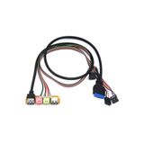 Alfais 4986 Pc Ön Panel 9 19 Pin Usb 2.0 2.0 3.5 mm Port Kulaklık Mikrofon Kablosu Çevirici Dönüştürü