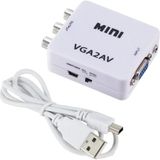 Alfais 5004 VGA To Av 3 RCA 1080P Video 3.5 mm Destekli Çevirici Dönüştürücü Adaptör